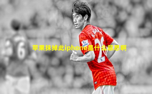 苹果抹掉此iphone是什么意思啊