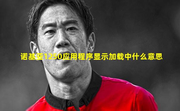 诺基亚1250应用程序显示加载中什么意思