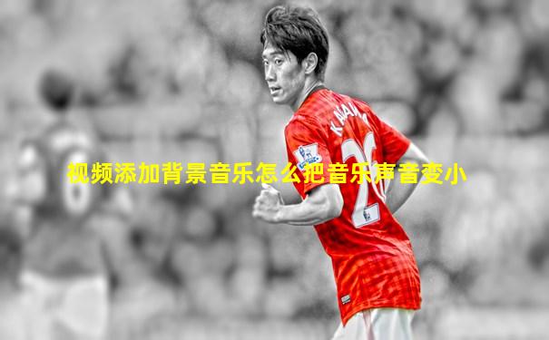视频添加背景音乐怎么把音乐声音变小